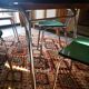 Ensemble de table extensible en formica et 4 chaises