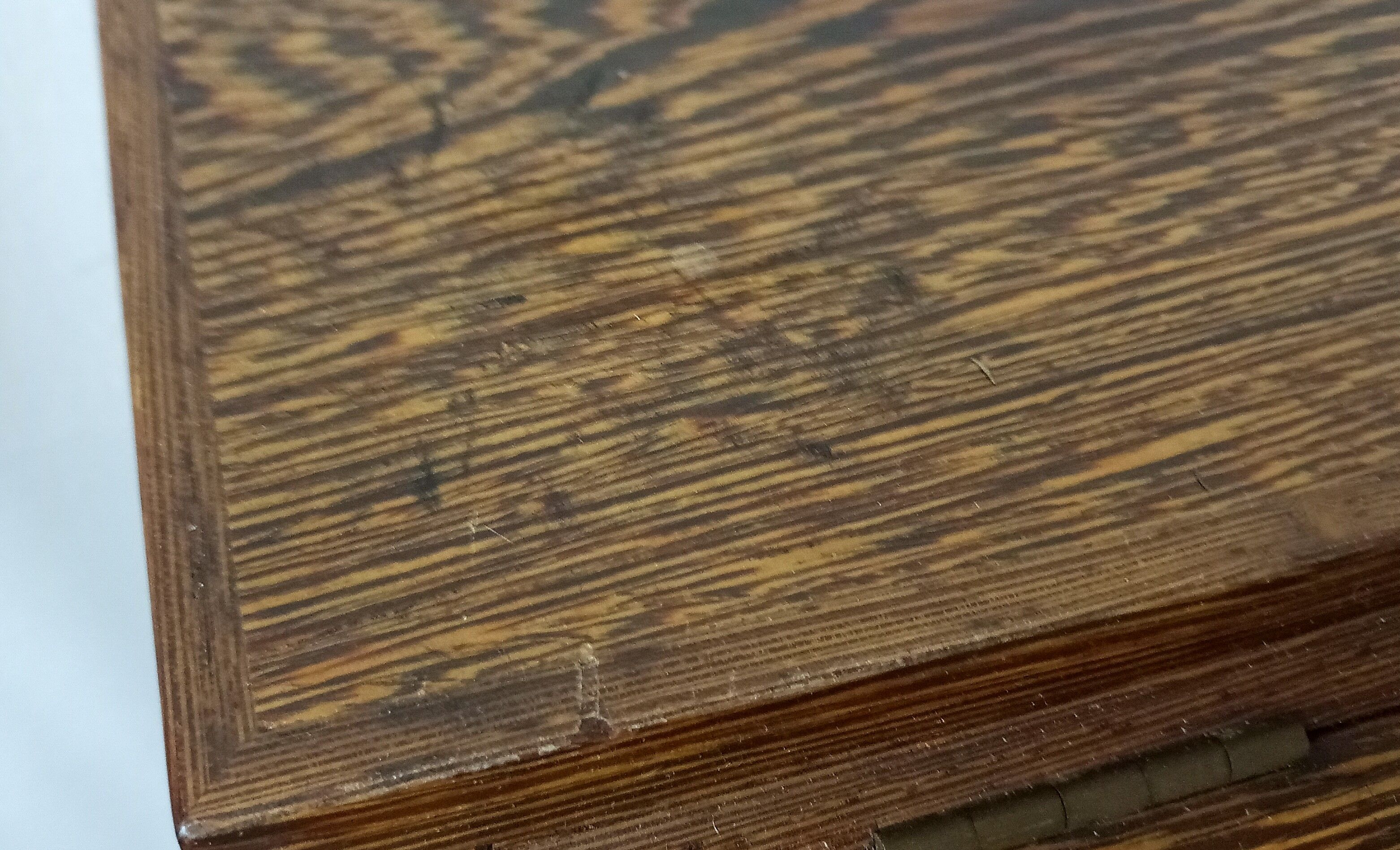 Secretary desk with stool in macasar from the 60s