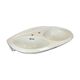 Vintage retro double sink 1970s white ceramic