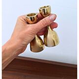 Vintage Solid Brass Candle Sticks - set of 2