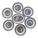Service faience anglaise  'Willow' Barratts of Staffordshire 1970
