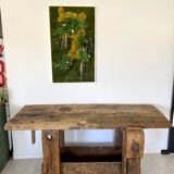 Old wooden workbench