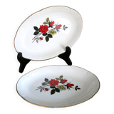 2 dishes from Moulin des Loups, "Carmen" model, in very good condition