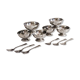 Set de 6 coupes à glace en inox vintage