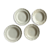 Lot de 4 assiettes creuses Sarreguemines France / Villeroy et Boch