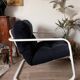 Fauteuil IKEA vintage velours et tube