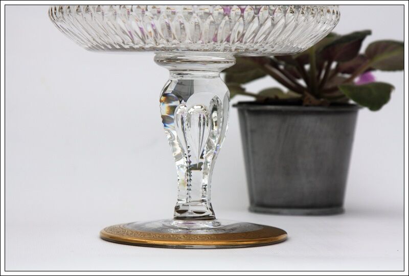 Fuit cup or centerpiece by St Louis Crystal model Thistle