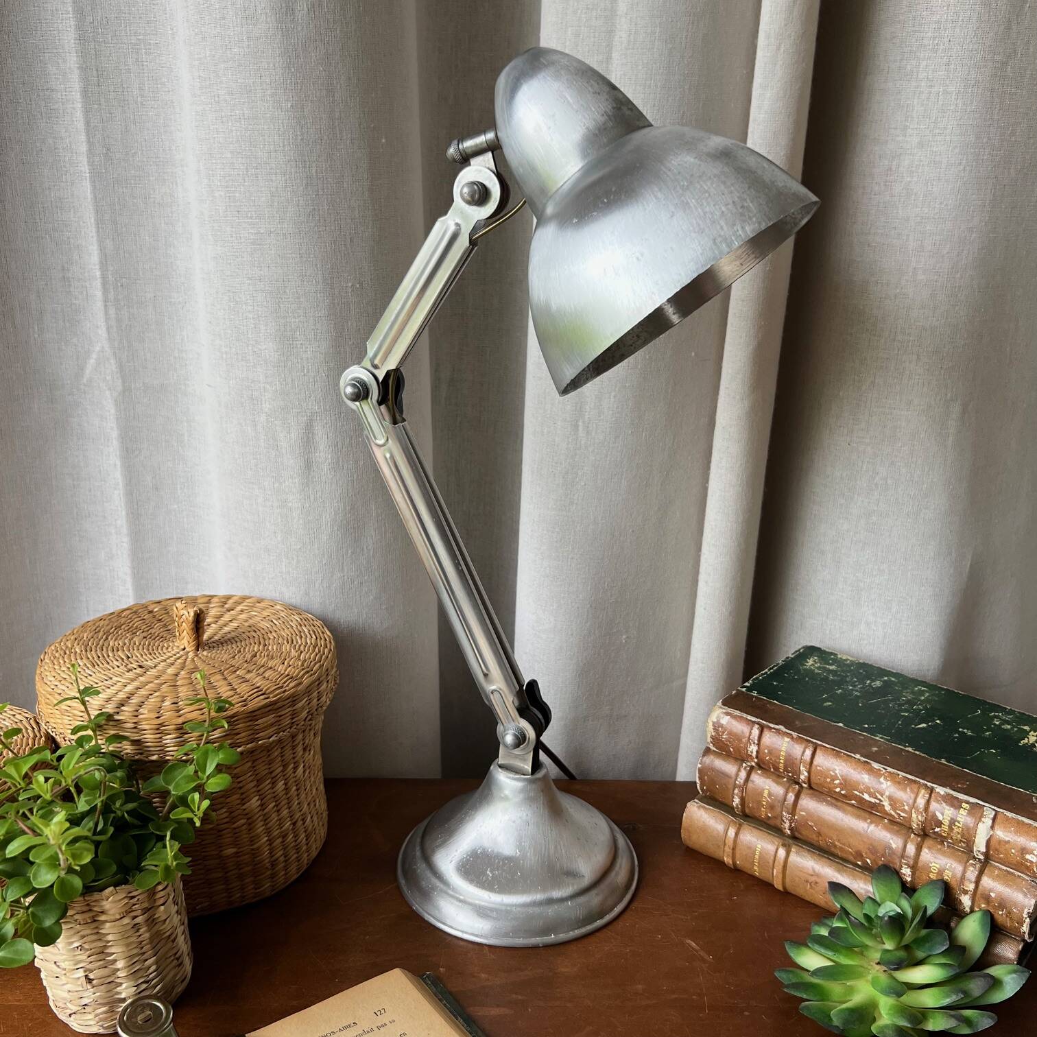 Vintage workshop lamp “Super Chrome”