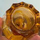 Vintage liqueur service in amber glass (decanter + 6 glasses)