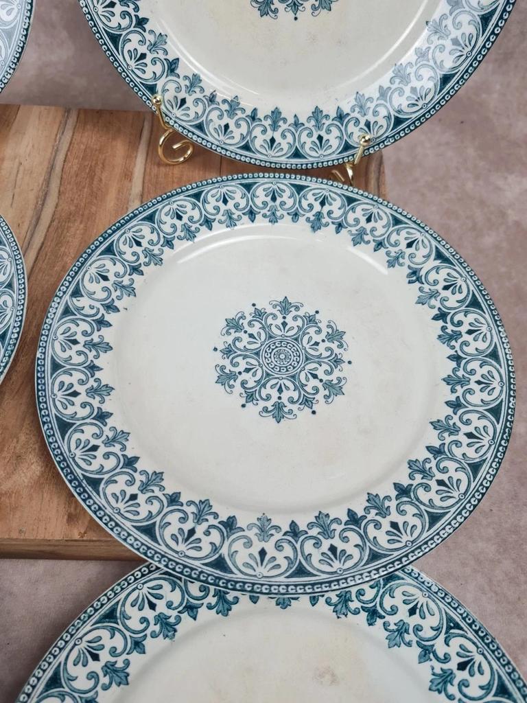 Set of 6 flat plates Badonviller – "oriental" model