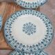 Set of 6 flat plates Badonviller – "oriental" model