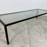 Table basse moderne Artimeta en verre et métal du milieu du siècle par Floris Fiedeldij pour Artimeta, années 1950