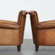 Set of two vintage sheepskin armchairs with beautiful and warm colours