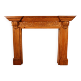 Transitional style beechwood fireplace mantel - 19th century