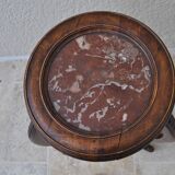 Fifth wheel tripod wood top marble