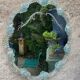 Venetian mirror Murano 1950 53x58cm