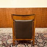 Classic Art Deco Armchair Black Low