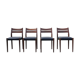 Lot 4 Scandinavian teak chairs vintage 60s