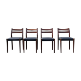 Lot 4 Scandinavian teak chairs vintage 60s