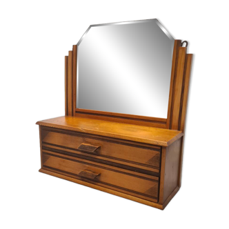 Armoire murale Art déco française avec miroir, années 1930
