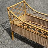 Rattan and wicker baby/child bed