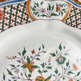 Set of 8 flat plates Gien model Rouen Sainfoin, 1990