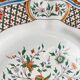 Set of 8 flat plates Gien model Rouen Sainfoin, 1990