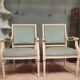 Pair of large Louis XVI style armchairs