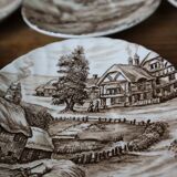 Set of 9 Vintage English Staffordshire 'HAYRIDE' Coasters