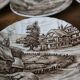 Lot de 9 sous tasses vintage anglaises Staffordshire 'Hayride'