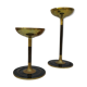 Pair of brass candle holders vintage decoration