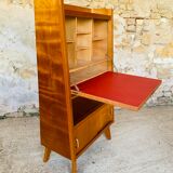 Vintage secretary on feet compass Scandinavian style, circa 50's