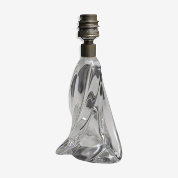 Pied de lampe en cristal vintage