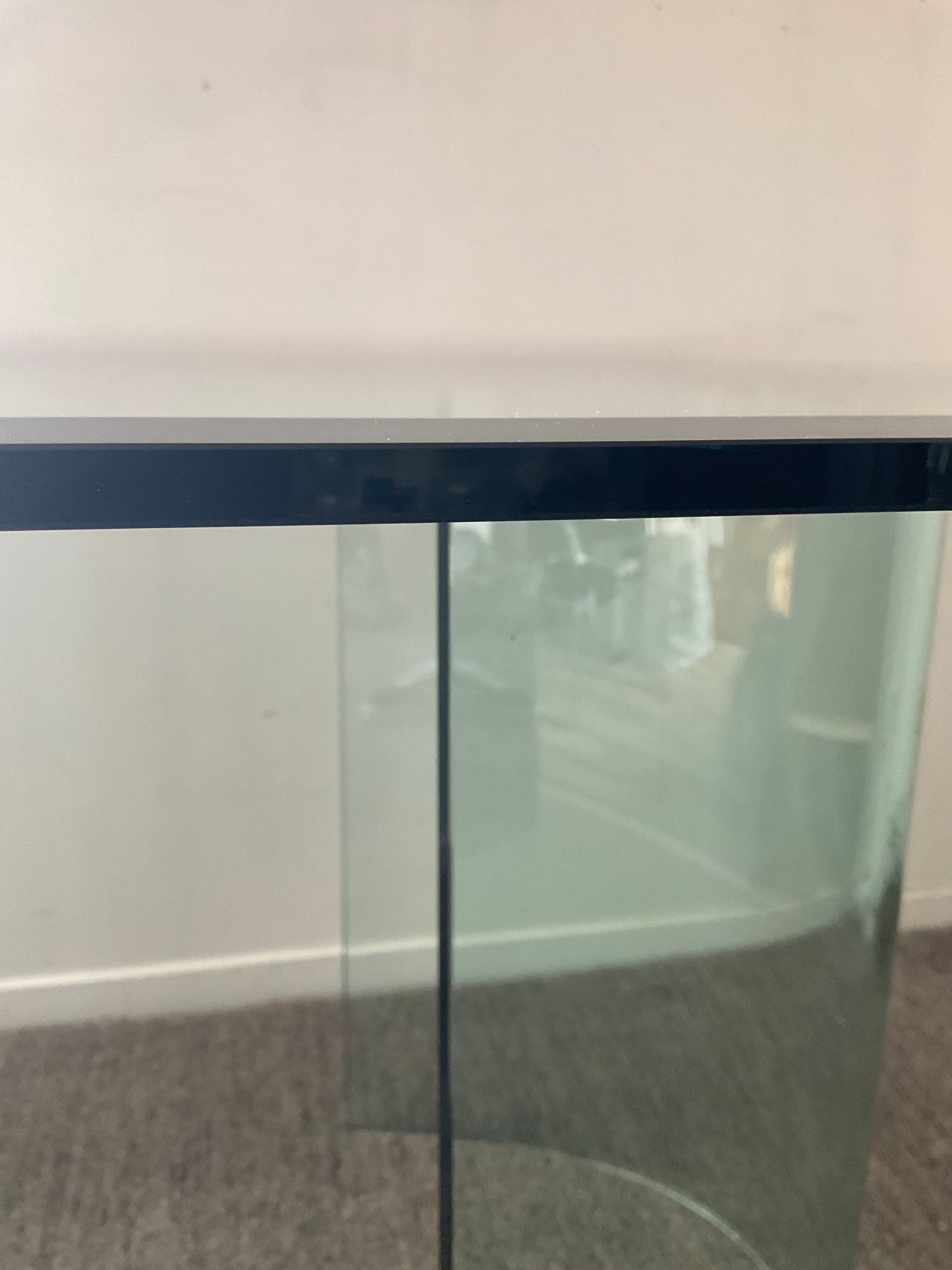 Vintage Sica Italy dining table in tempered glass
