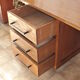 Bureau vintage en chêne sur pieds épingle 1950