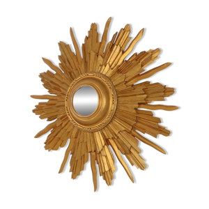 Miroir convexe en bois