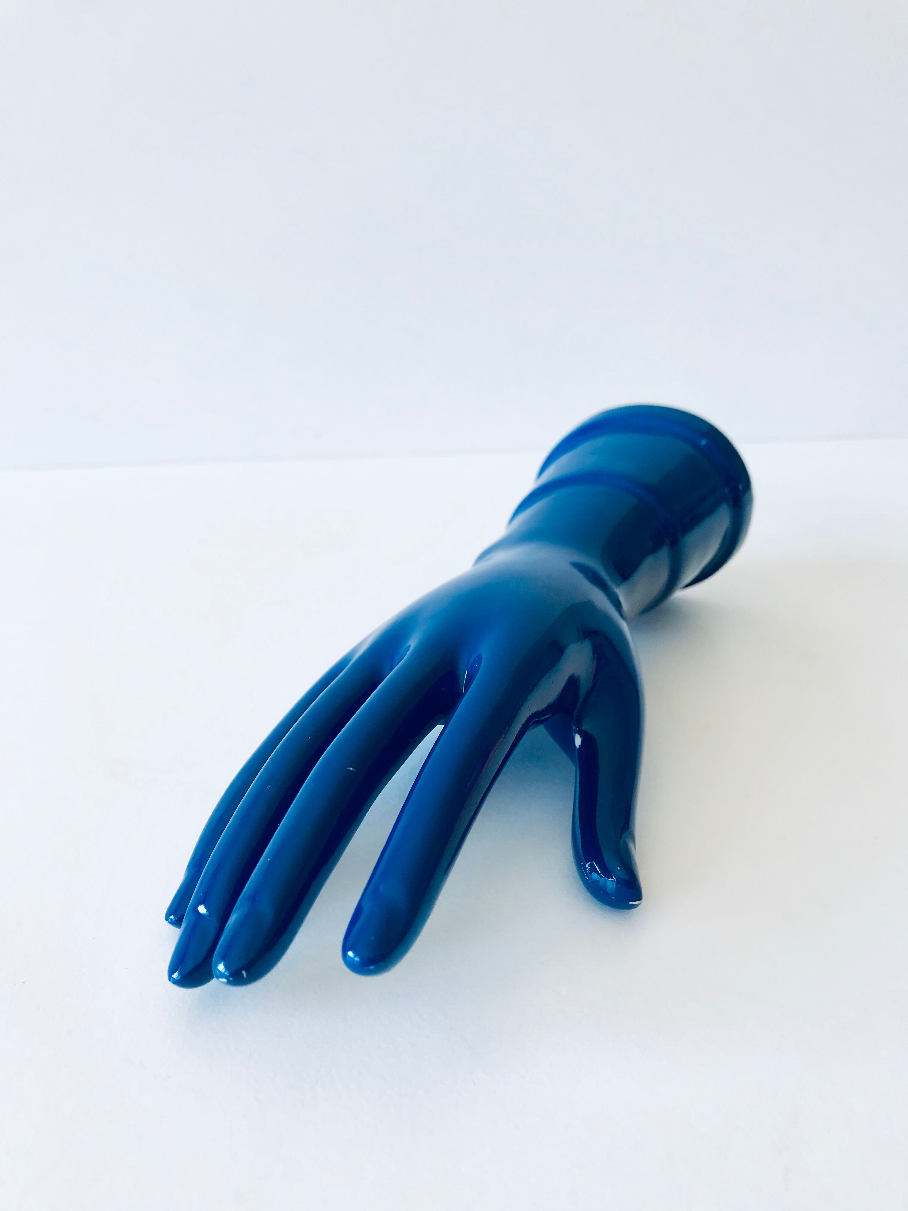 Ceramic blue hand
