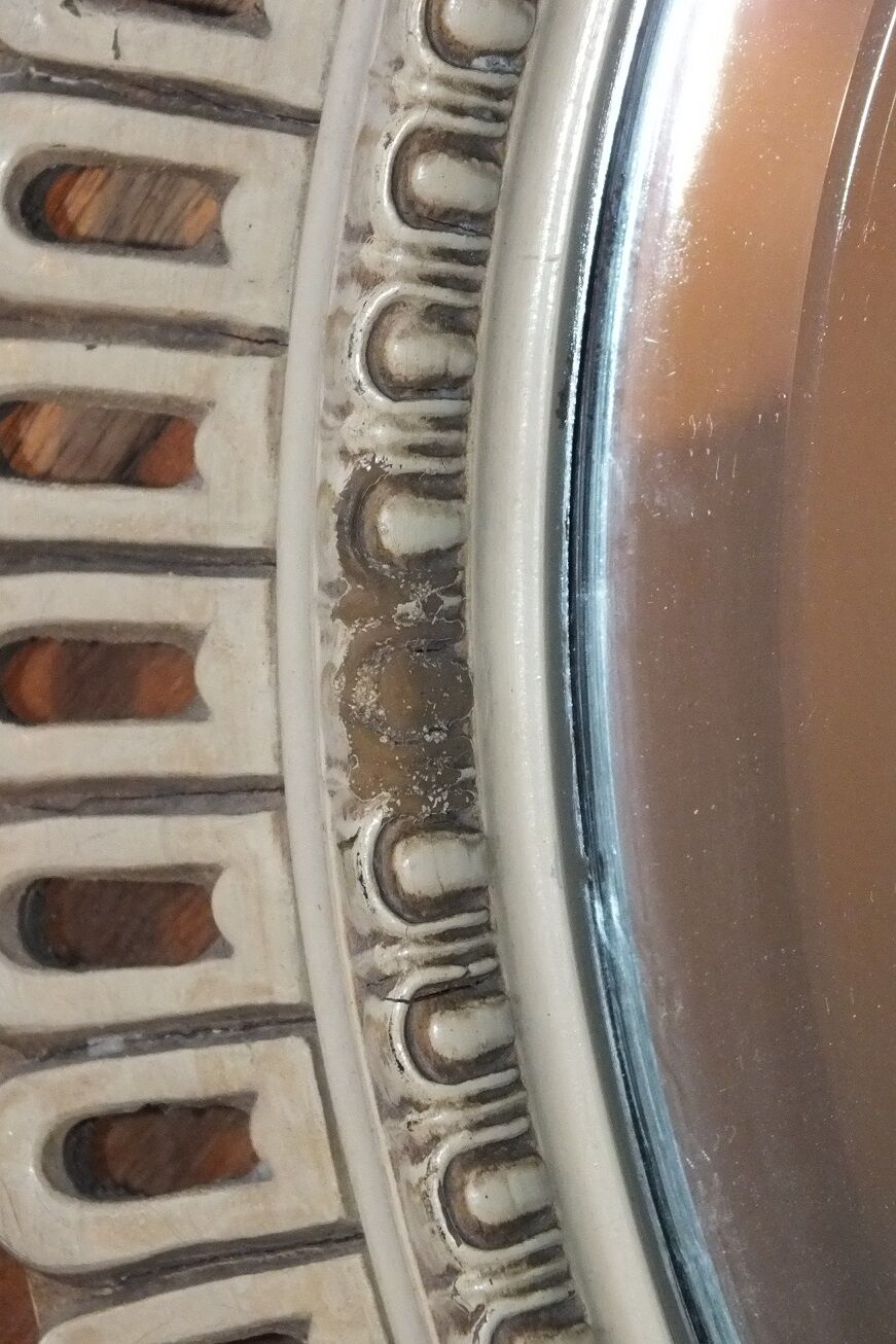 Wooden round mirror 46x46cm