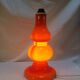 Vintage lamp foot in opaline orange double fires-years 70