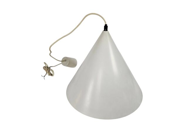 Lampe à pendentif conique minimaliste vintage - style billard Louis Poulsen - années 70