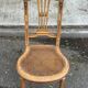 Louis XVI lyre chair, solid wood, caned.