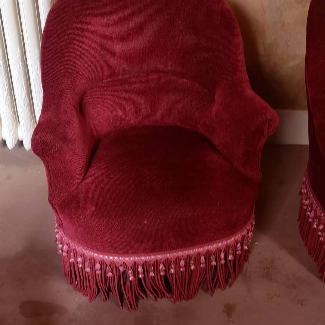 Pair of toad armchairs