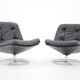 1970s pair of peem leather lounge chairs, finland