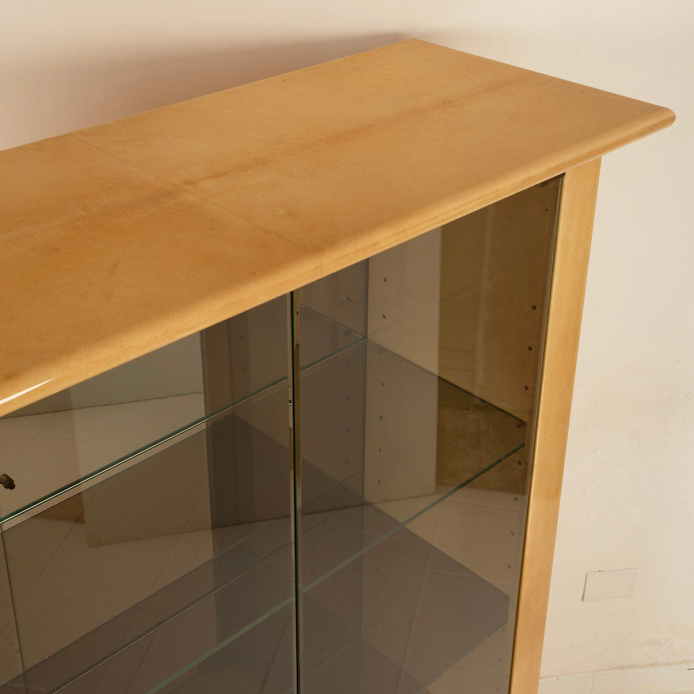 Parchment cabinet by Aldo Tura for Tura Milano