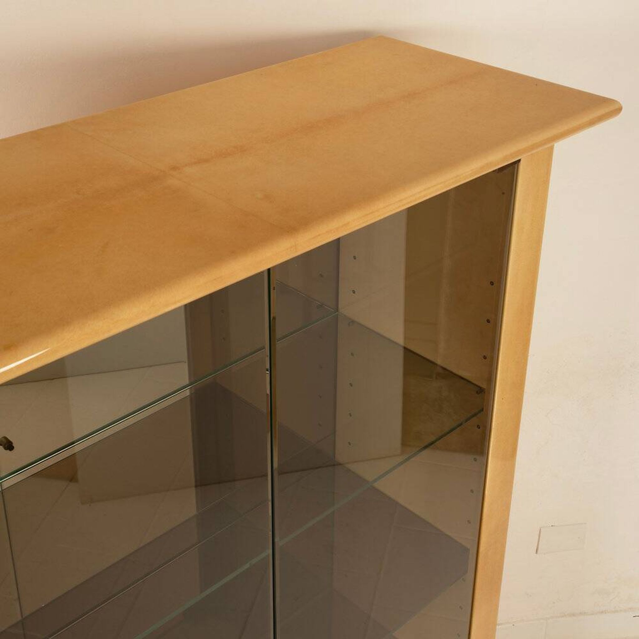 Parchment cabinet by Aldo Tura for Tura Milano
