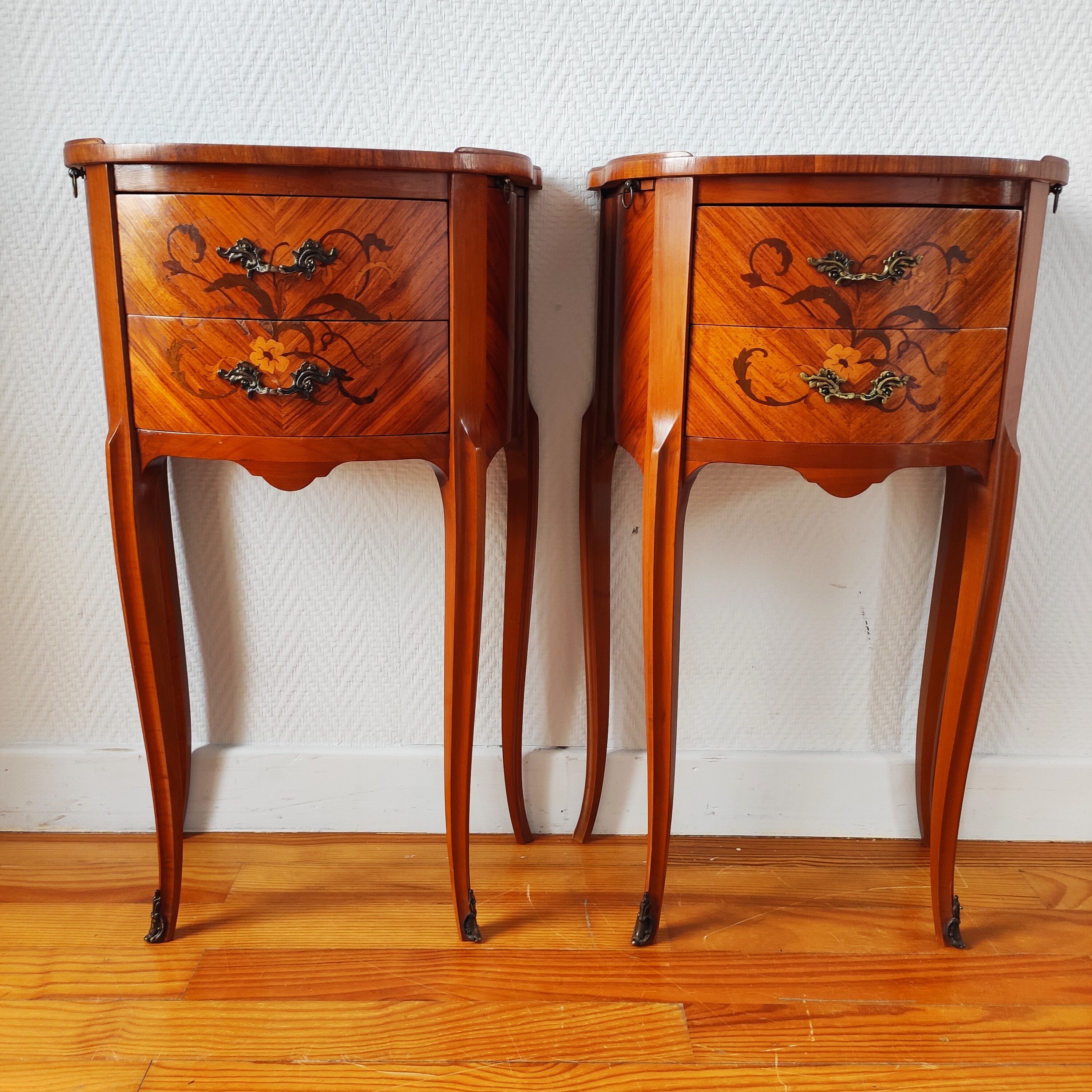 Pair of Louis XV style bedside tables
