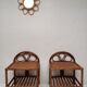 Paire de chevets rotin vintage