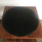 Gianfranco Frattini for Bernini italian wood leather swivel bookcase 1960s