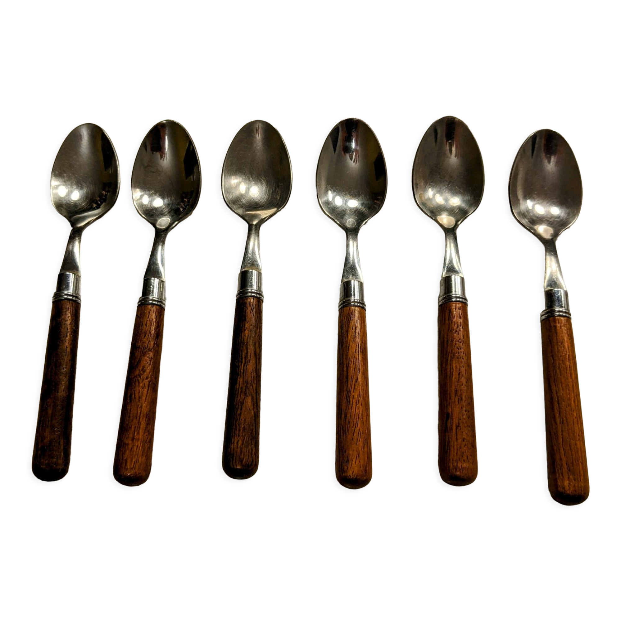 Housewife 24 cutlery stainless steel wooden sleeves Guy Degrenne