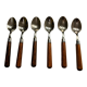 Housewife 24 cutlery stainless steel wooden sleeves Guy Degrenne